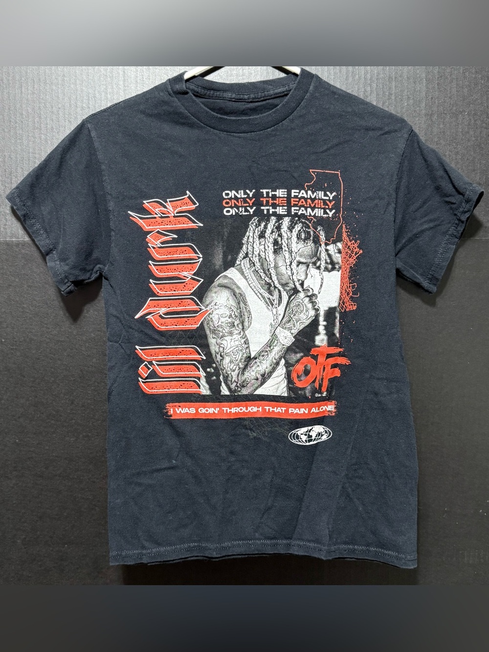 🪎Lil Durk Only The Family "The Voice" Graphic Rap Tee Black Small